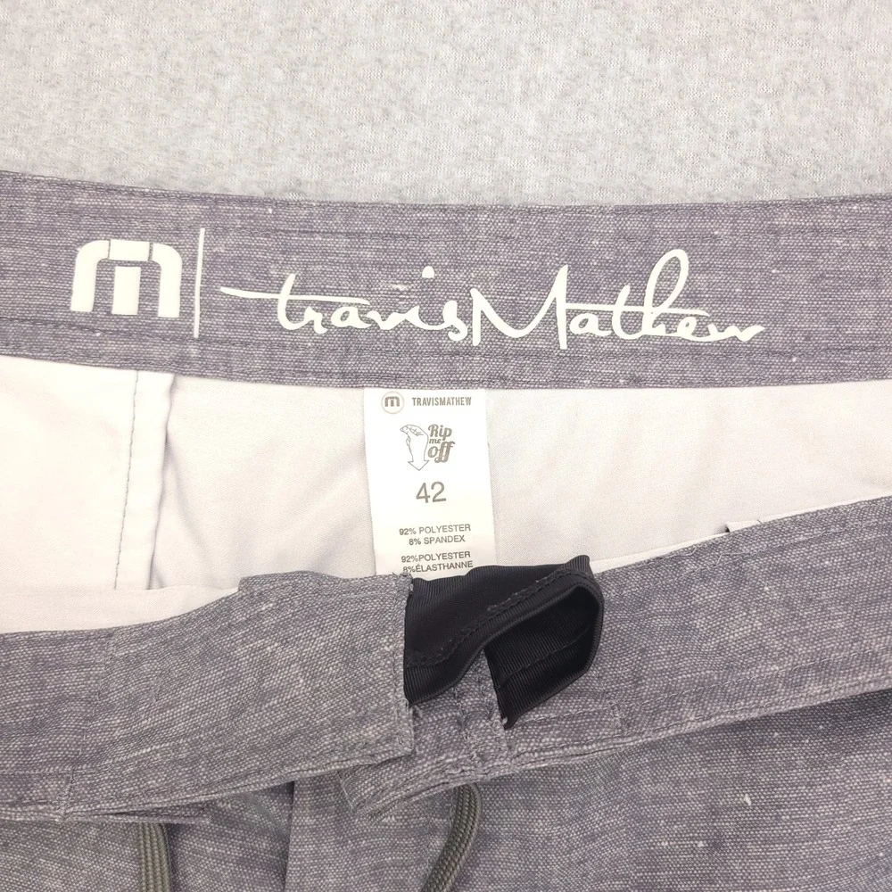 Travis Mathew Mens Size 42 ‎ Board Shorts Swim Trunks Blue White Gray